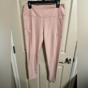 Victoria’s Secret Studio 7/8 High Rise Leggings, Heather Light Pink, Size 16 NWT
